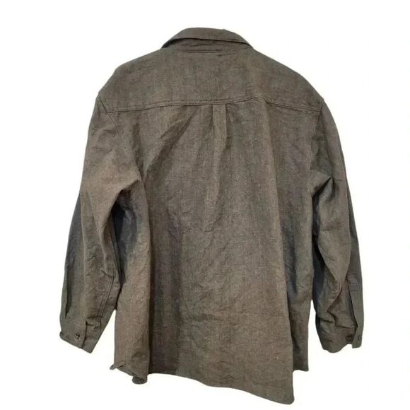 Field & Stream Men's Forest Green Cotton/Rayon Heavy Flannel Button Down Shirt o - Picture 4 of 10